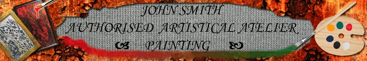 The project of header for artistic website - Painting