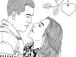 Digital drawing – A couple in love